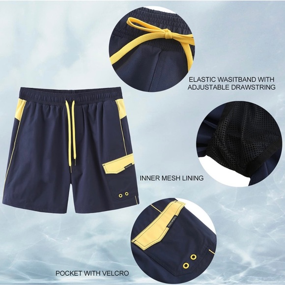 Short for men, with elastic and drawstring at the waist. - Picture 3 of 4